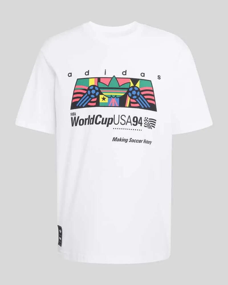 adidas Regular Fit T-Shirt aus reiner Baumwolle Weiss