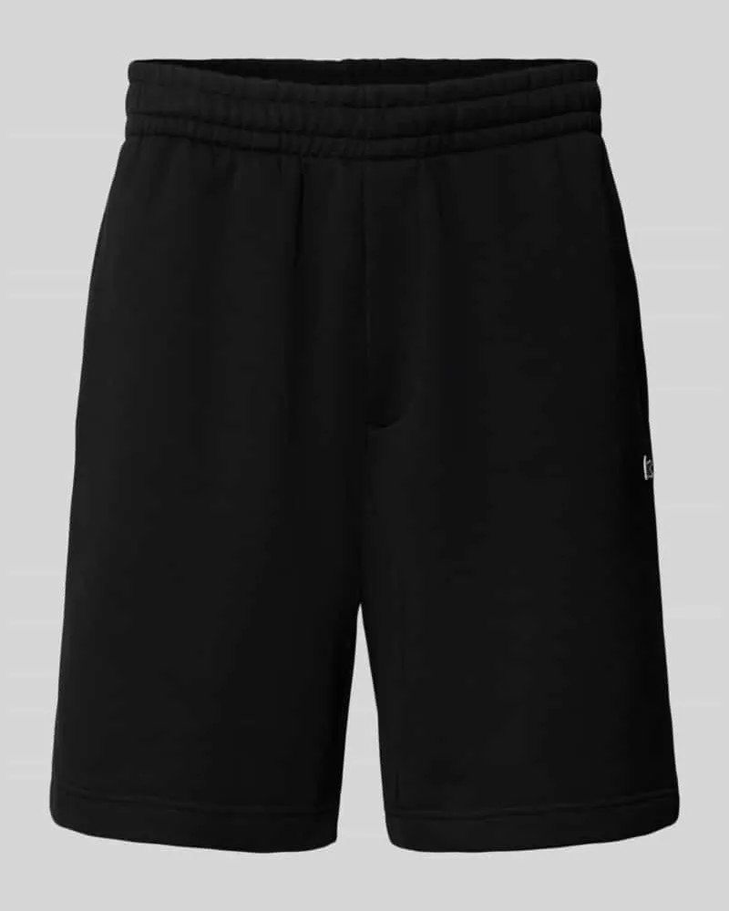 Lacoste Regular Fit Sweatshorts aus Baumwoll-Mix Black