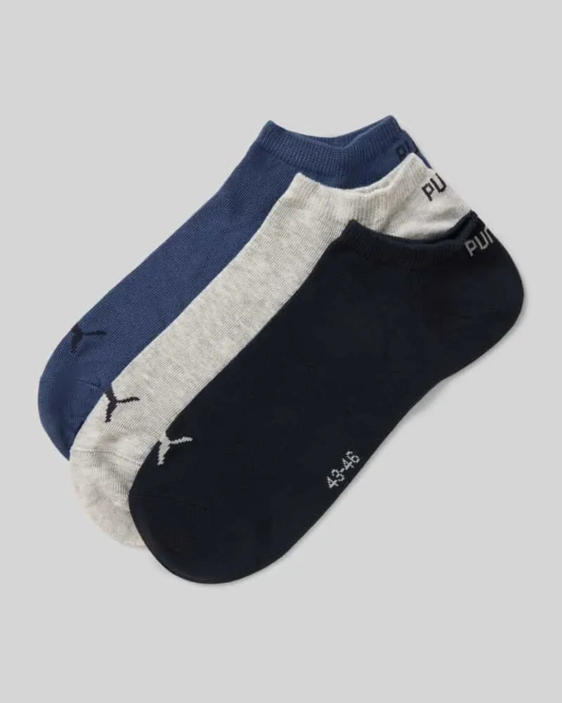 Puma Sneakersocken mit Logo im 3er-Pack Dunkelblau