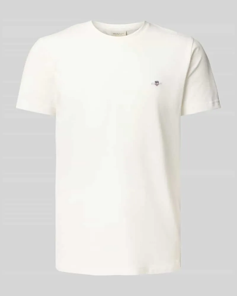 Gant Slim Fit T-Shirt mit Label-Stitching 