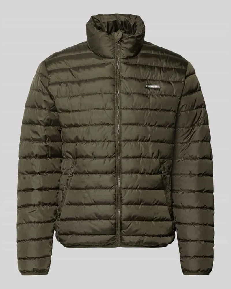 Jack & Jones Jacke mit Label-Patch Modell 'ELVIS Oliv