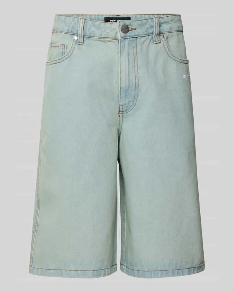 PEGADOR Bermudas mit Logo-Stitching Modell 'KOLAR Jeansblau