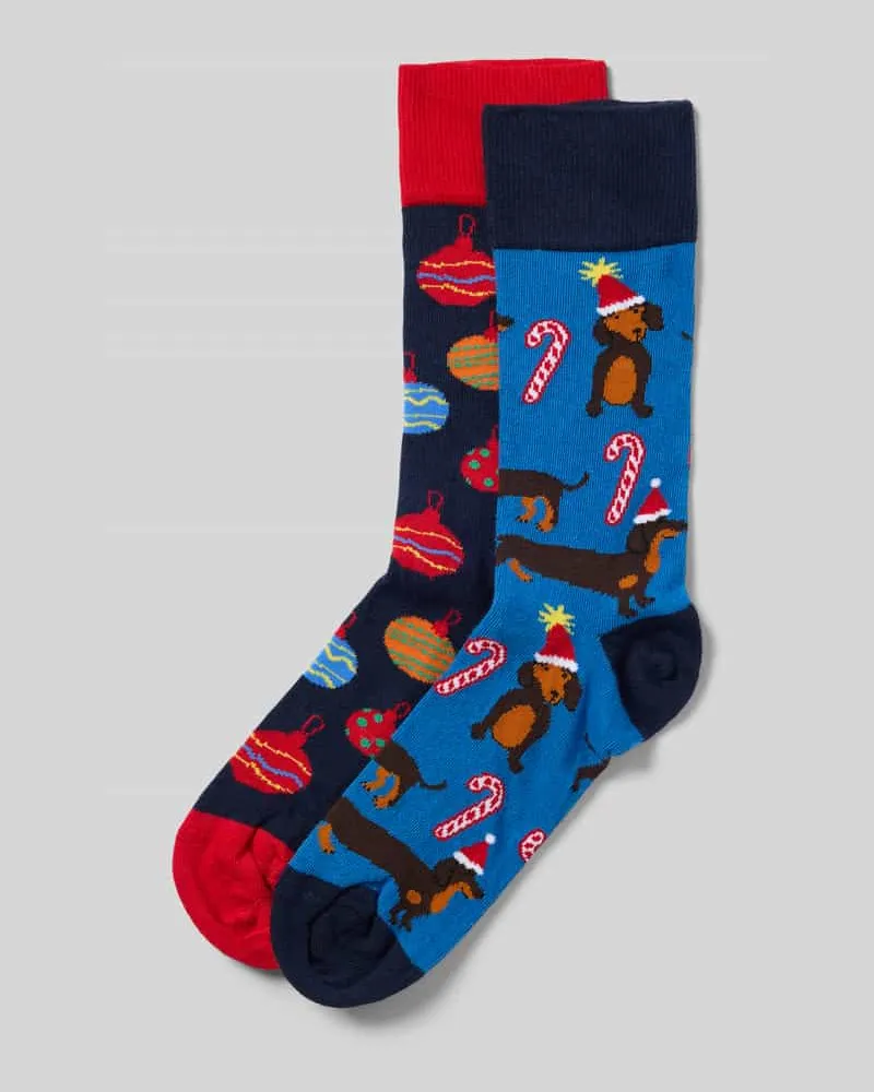 Christian Berg Socken mit geripptem Abschluss Royal