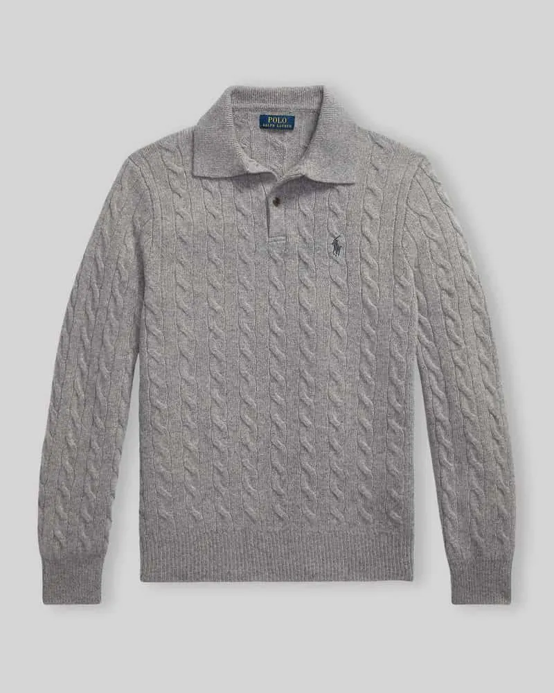 Ralph Lauren Regular Fit Pullover aus Woll-Kaschmir-Mix Mittelgrau