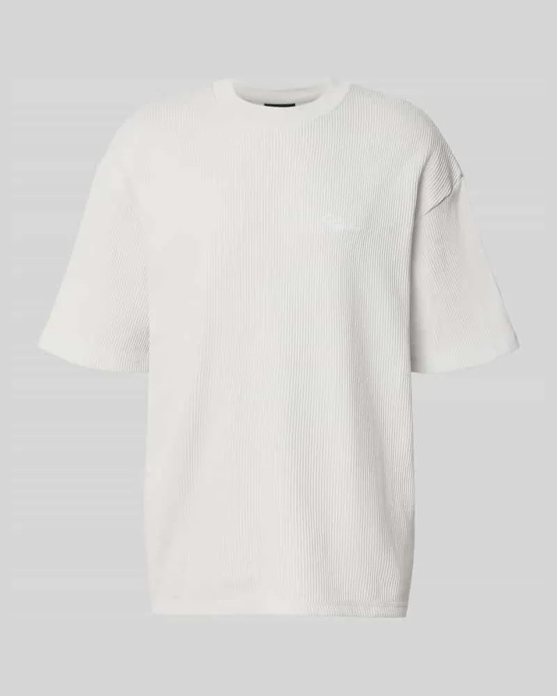 PEGADOR Oversized T-Shirt mit Strukturmuster Hellgrau