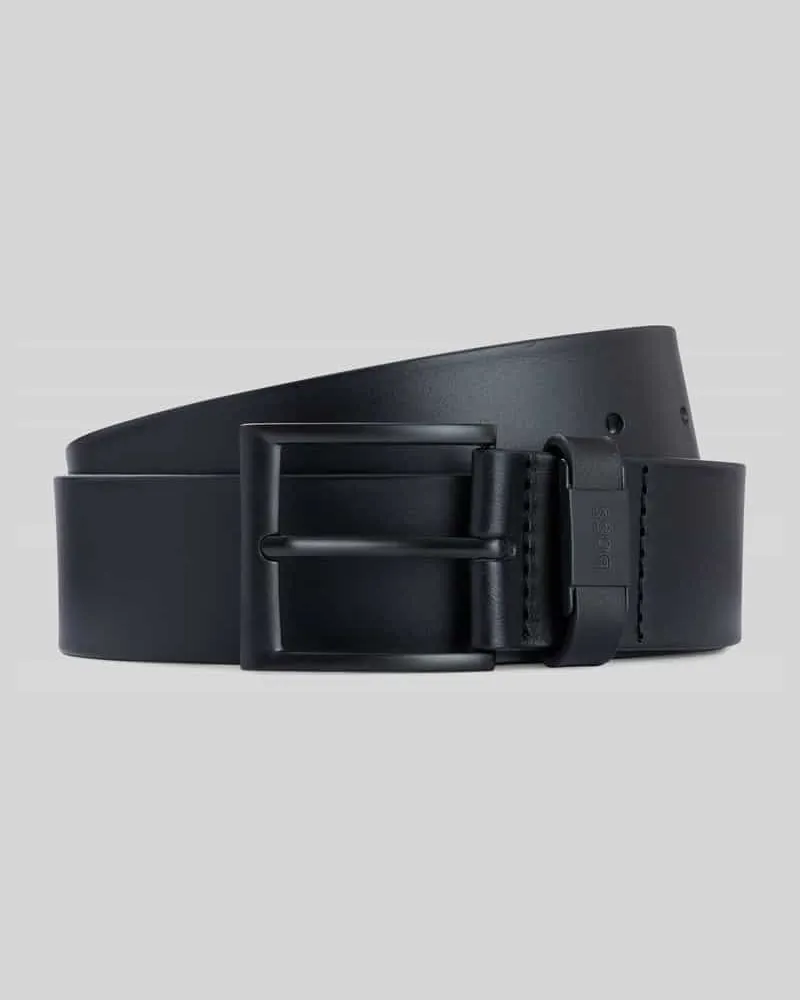 HUGO BOSS Ledergürtel mit Dornschließe Modell 'CONNIO Black