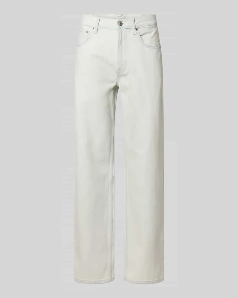 Calvin Klein Straight Fit Jeans im Used-Look Hellblau