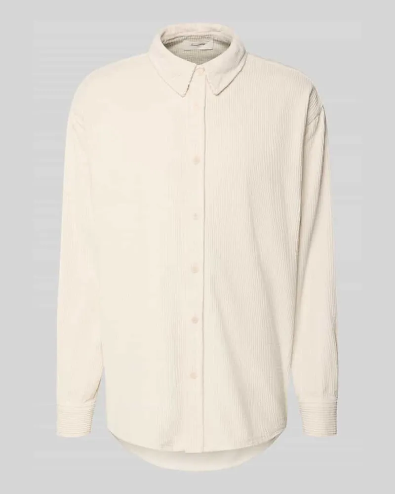 American Vintage Regular Fit Freizeithemd in Cord-Optik Modell 'Padow Ecru
