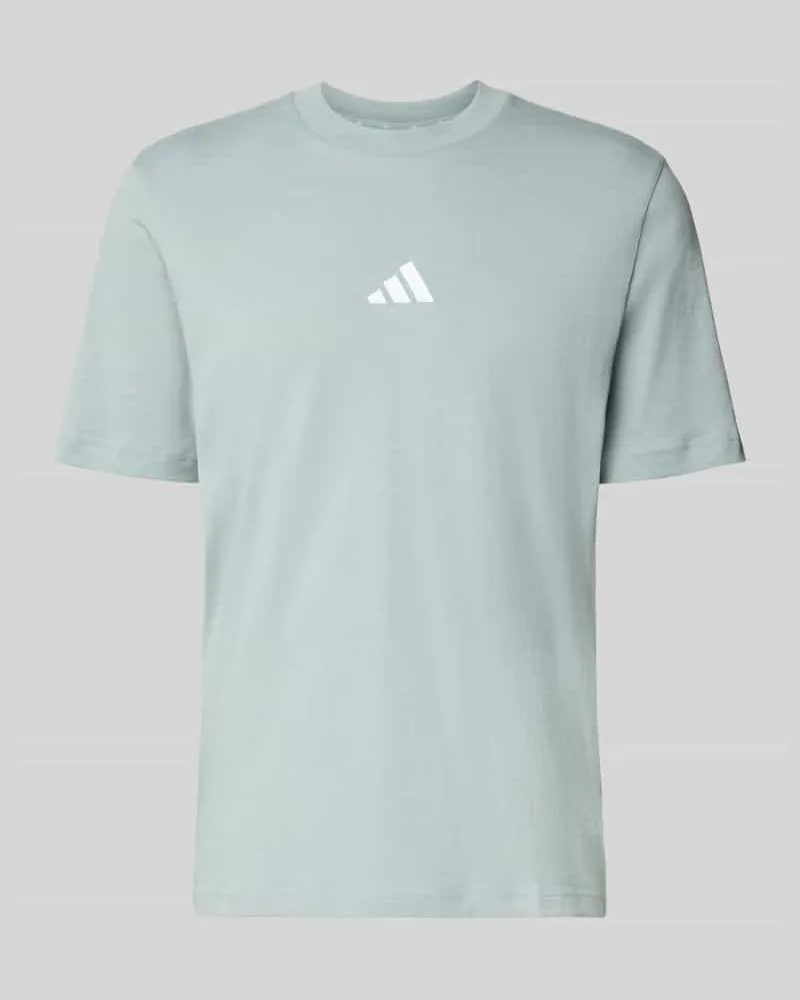 adidas T-Shirt mit Logo und Rundhalsausschnitt Mint