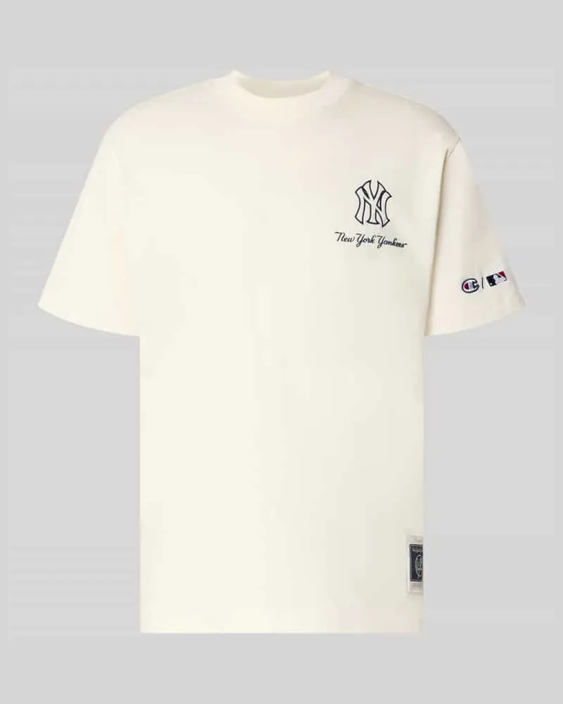 Champion Relaxed Fit T-Shirt aus reiner Baumwolle Beige