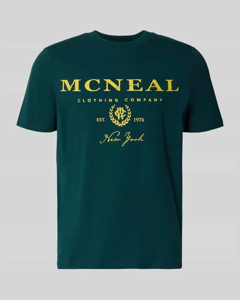 McNeal T-Shirt mit Label-Print und Rundhalsausschnitt Neon