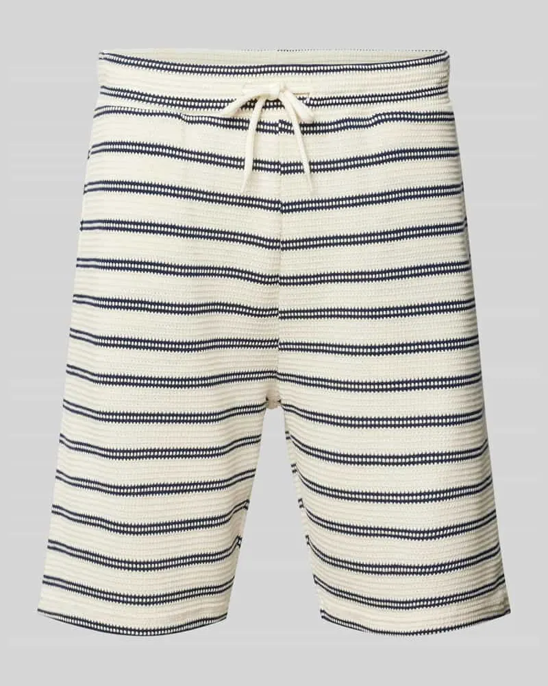 Only & Sons Regular Fit Shorts mit Strukturmuster Modell 'IAN Offwhite