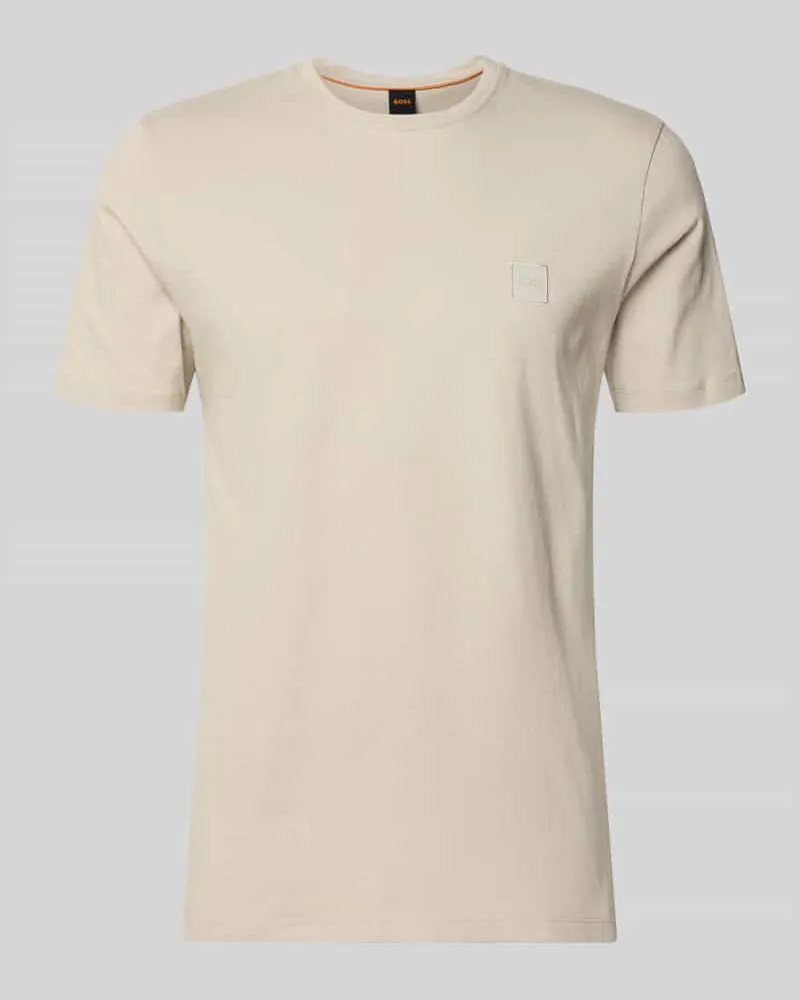 HUGO BOSS Regular Fit T-Shirt aus reiner Baumwolle Modell 'TALES Beige