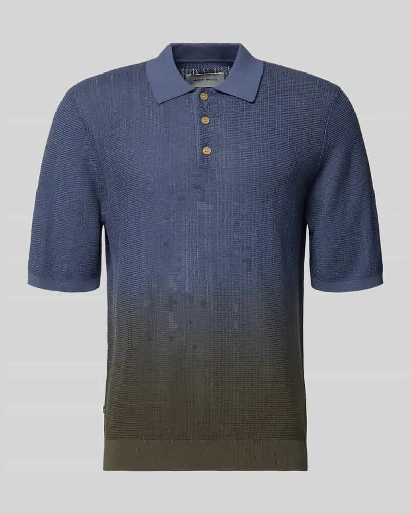 Wood Wood Poloshirt mit Knopfleiste Modell 'Dani Dunkelblau