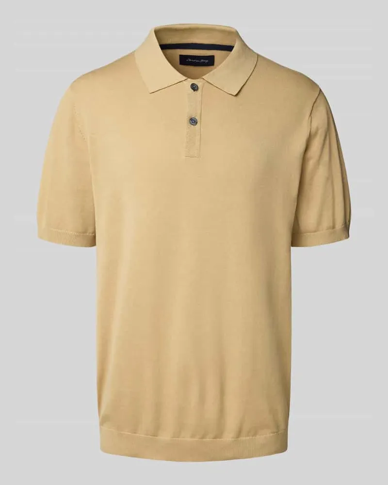 Christian Berg Regular Fit Poloshirt mit kurzer Knopfleiste 