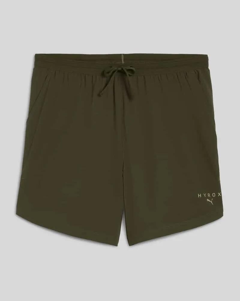 Puma PUMA x HYROX - Regular Fit Sport-Shorts aus ultraleichtem Material Oliv