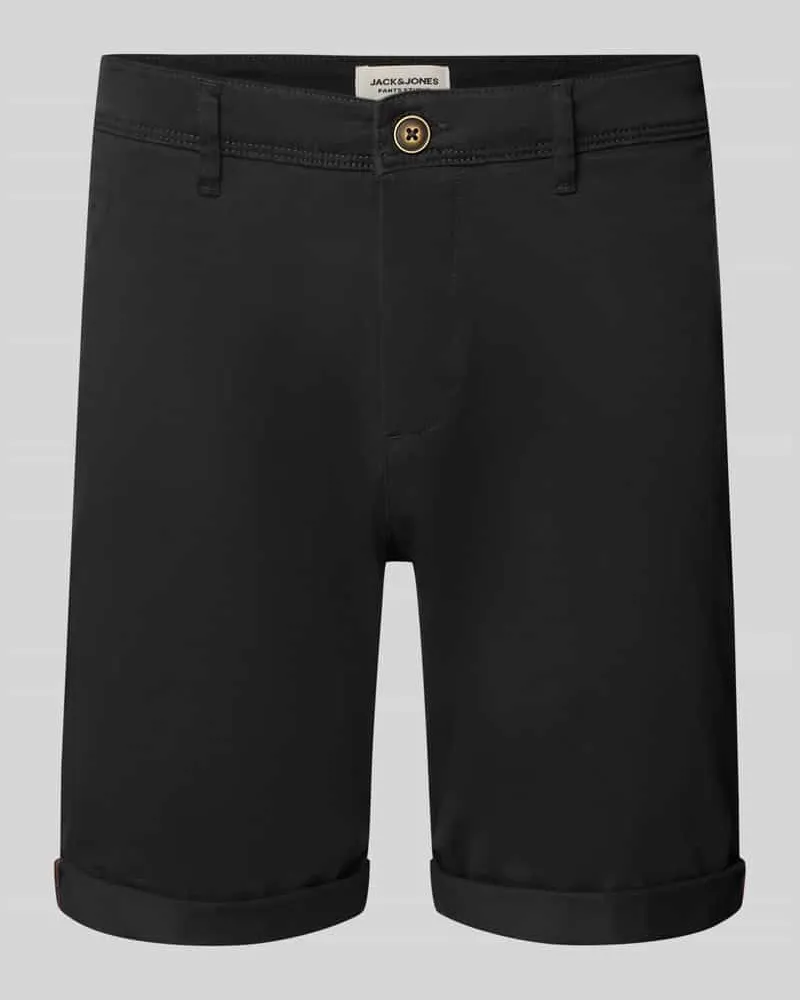 Jack & Jones Regular Fit Shorts mit Eingrifftaschen Modell 'BOWIE Black