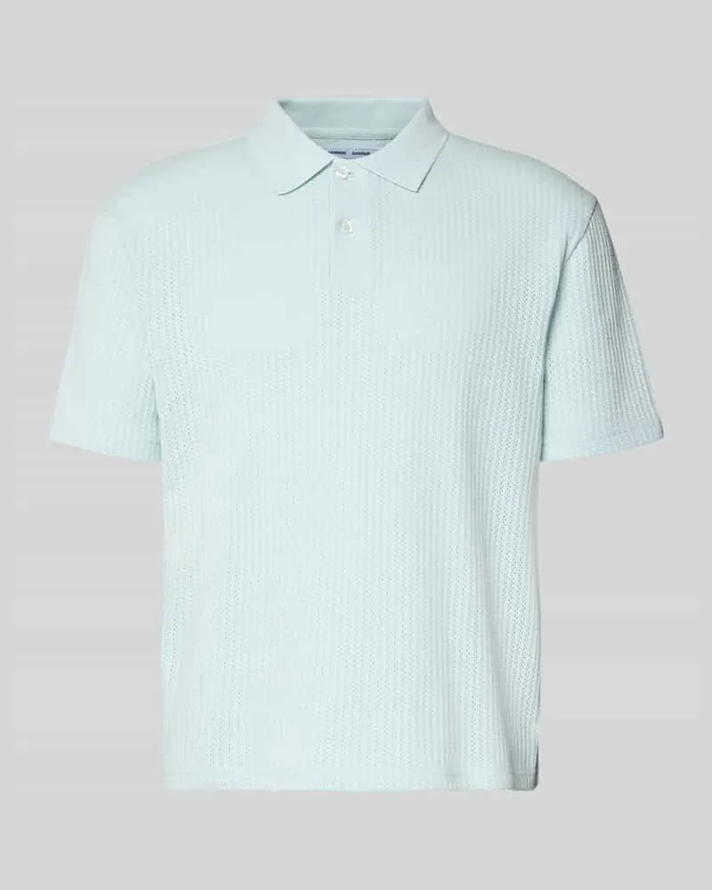 Samsøe & Samsøe Regular Fit Poloshirt aus Baumwolle Modell 'JASE Hellblau
