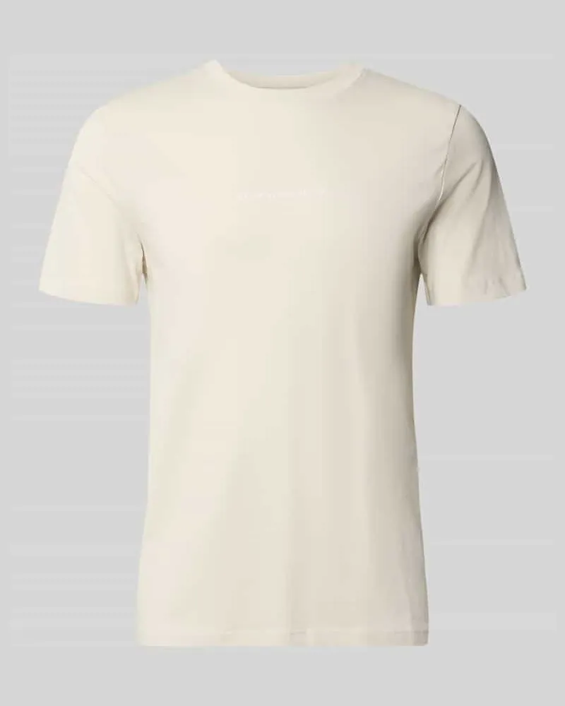 Tom Tailor Regular Fit T-Shirt aus reiner Baumwolle Offwhite