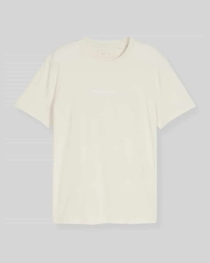 Tom Tailor Regular Fit T-Shirt aus reiner Baumwolle Offwhite