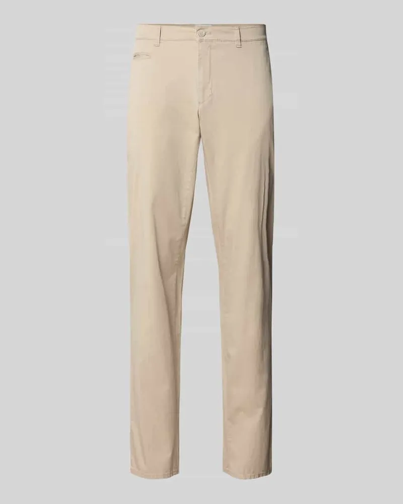 Brax Fein strukturierte Slim Fit Hose Modell 'Fabio Beige