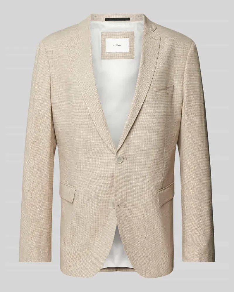 S.Oliver Leinensakko mit Reverskragen Modell 'PURE Beige