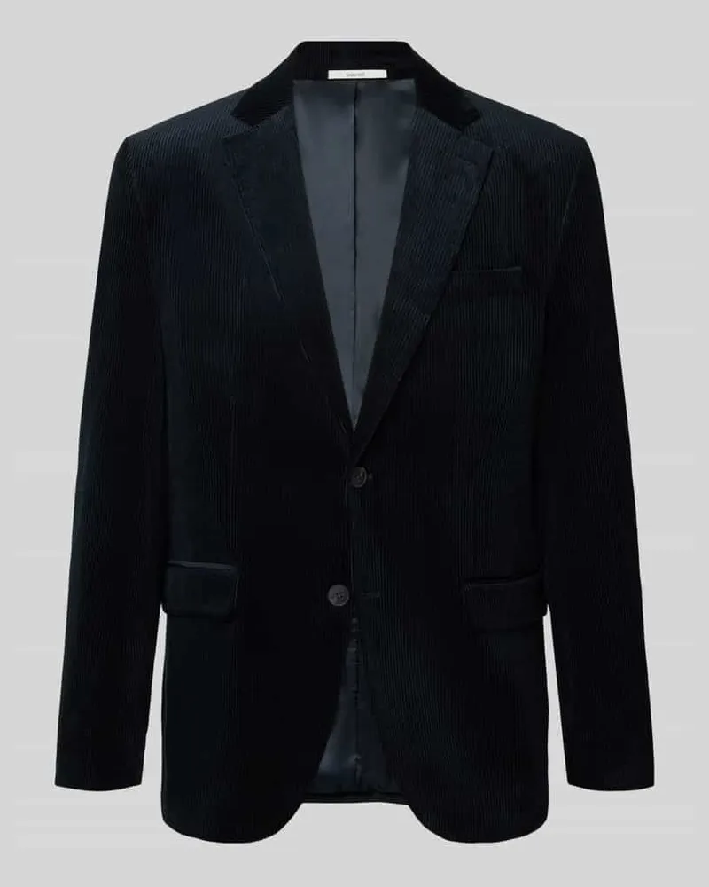Selected Regular Fit Sakko mit Cordstruktur Dunkelblau