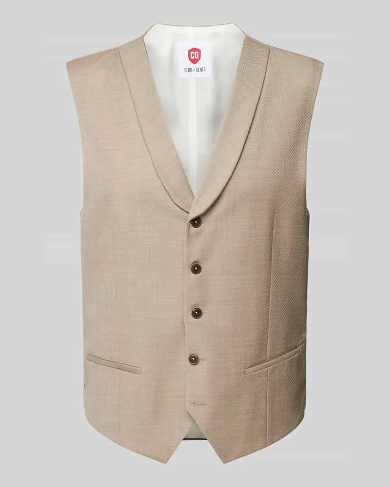 CG Weste mit Reverskragen Modell 'PHILIPP Beige