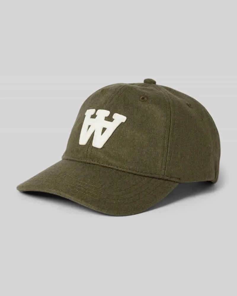 Wood Wood Basecap mit Label-Detail Khaki
