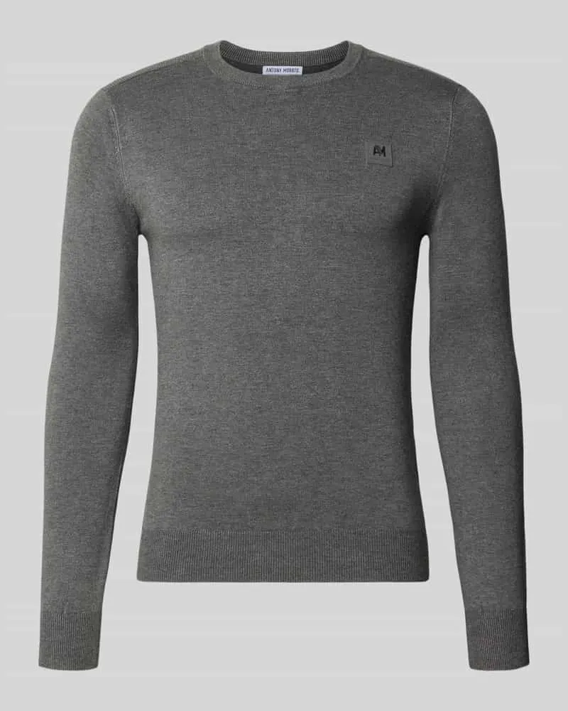 Antony Morato Regular Fit Sweatshirt aus elastischem Viskose-Mix Mittelgrau