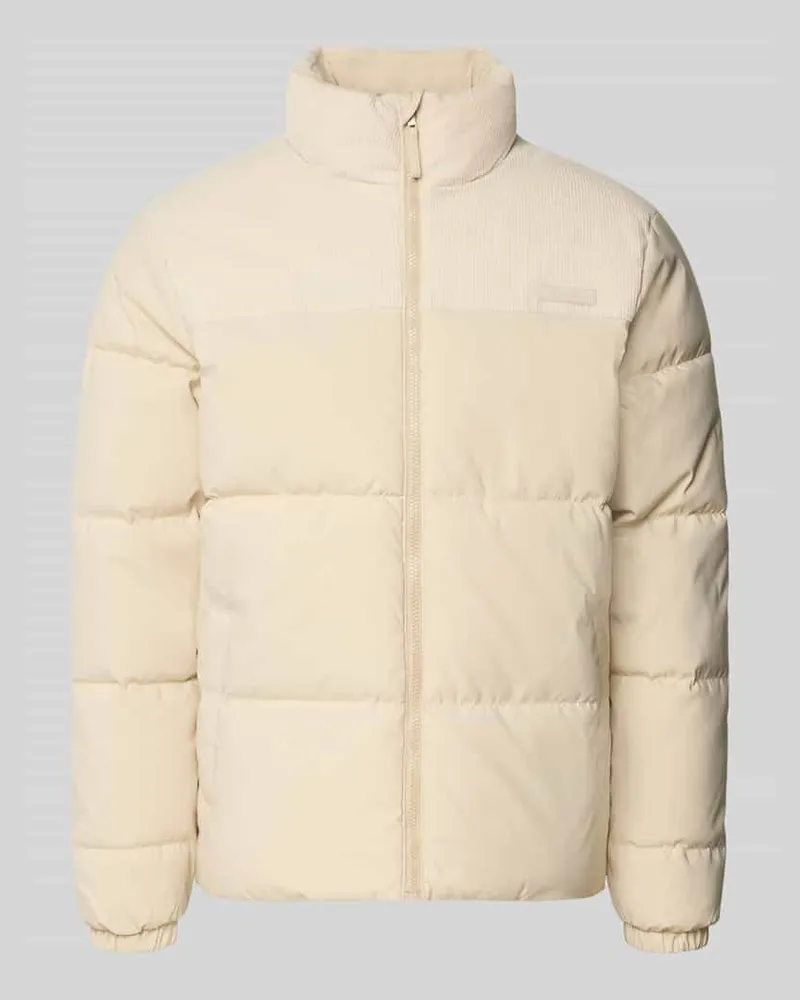 Blend Steppjacke mit Stehkragen und Eingrifftaschen Offwhite