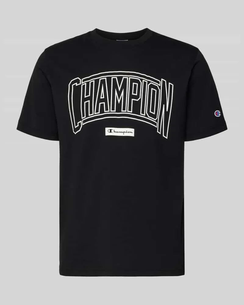 Champion T-Shirt mit Logo und Rundhalsausschnitt Black