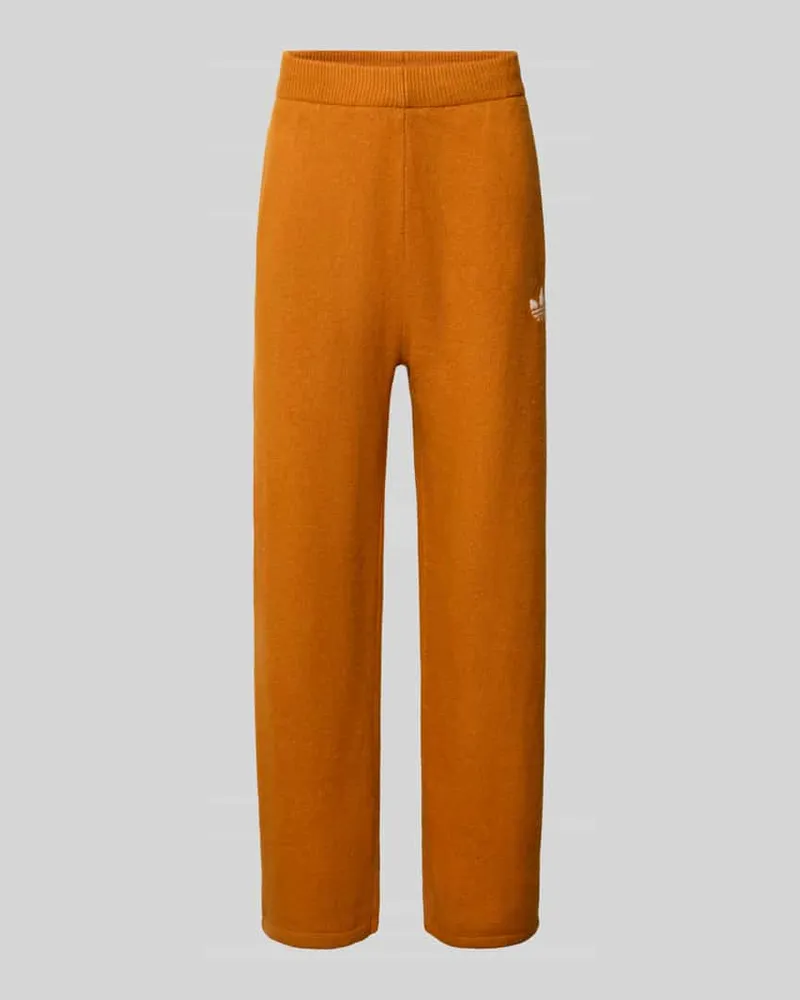 adidas Wide Leg Weite Hose mit Woll-Anteil Cognac