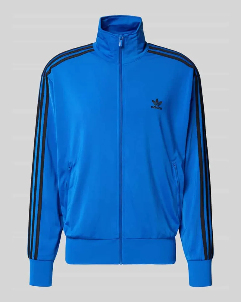 adidas Sweatjacke mit Stehkragen Dunkelblau
