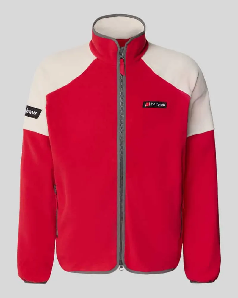 Berghaus Fleecejacke mit Zweiwege-Reißverschluss Rot