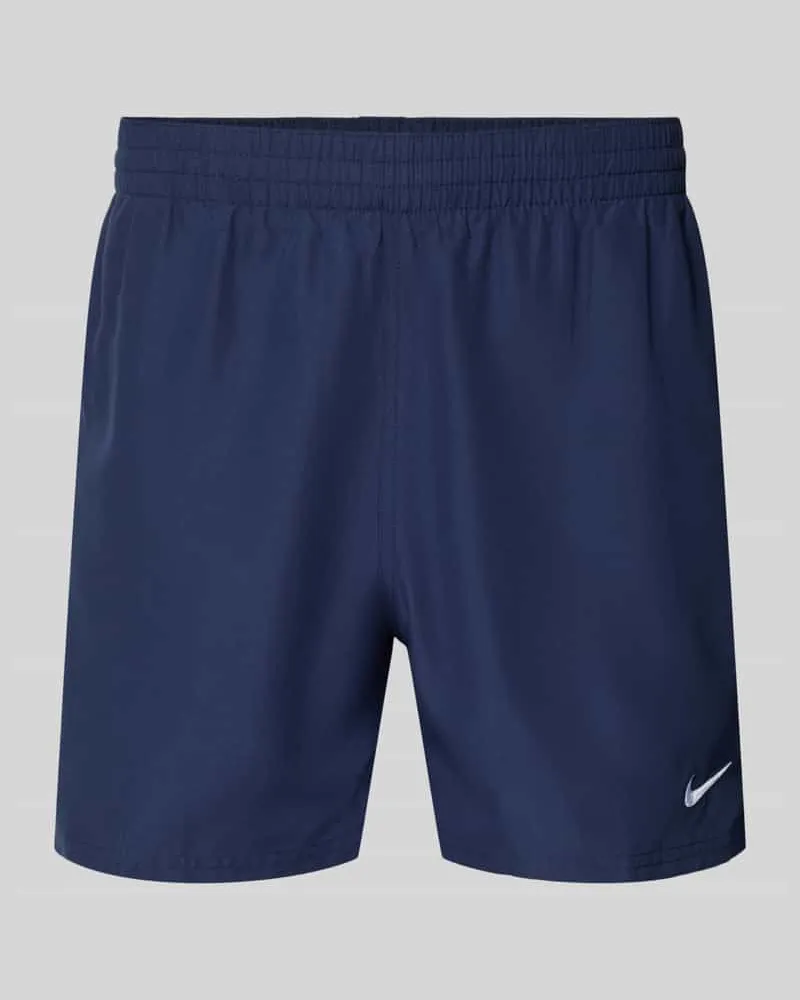 Nike Badeshorts mit Logo-Stitching und Eingrifftaschen Marine