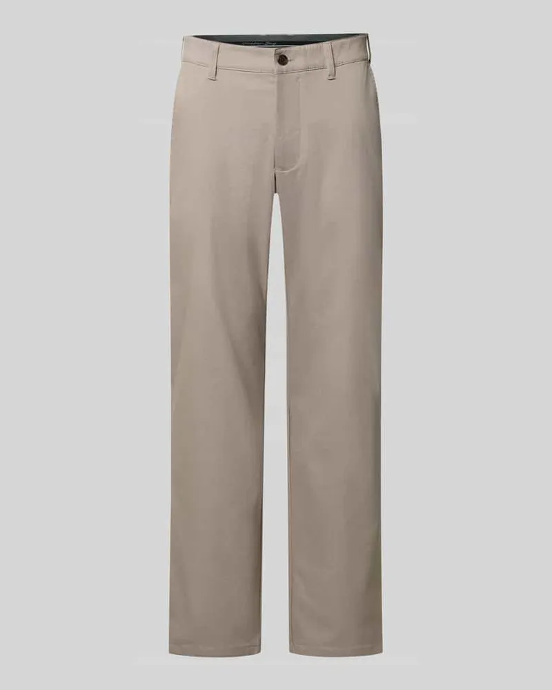 Christian Berg Straight Fit Hose aus Baumwoll-Mix Hellbraun
