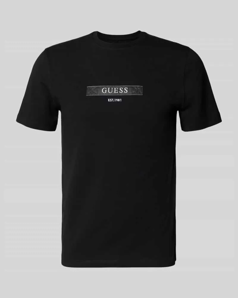 Guess T-Shirt mit Label-Detail Black