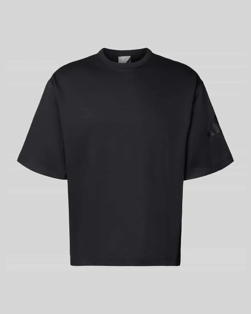 adidas Relaxed Fit T-Shirt aus reiner Baumwolle Black