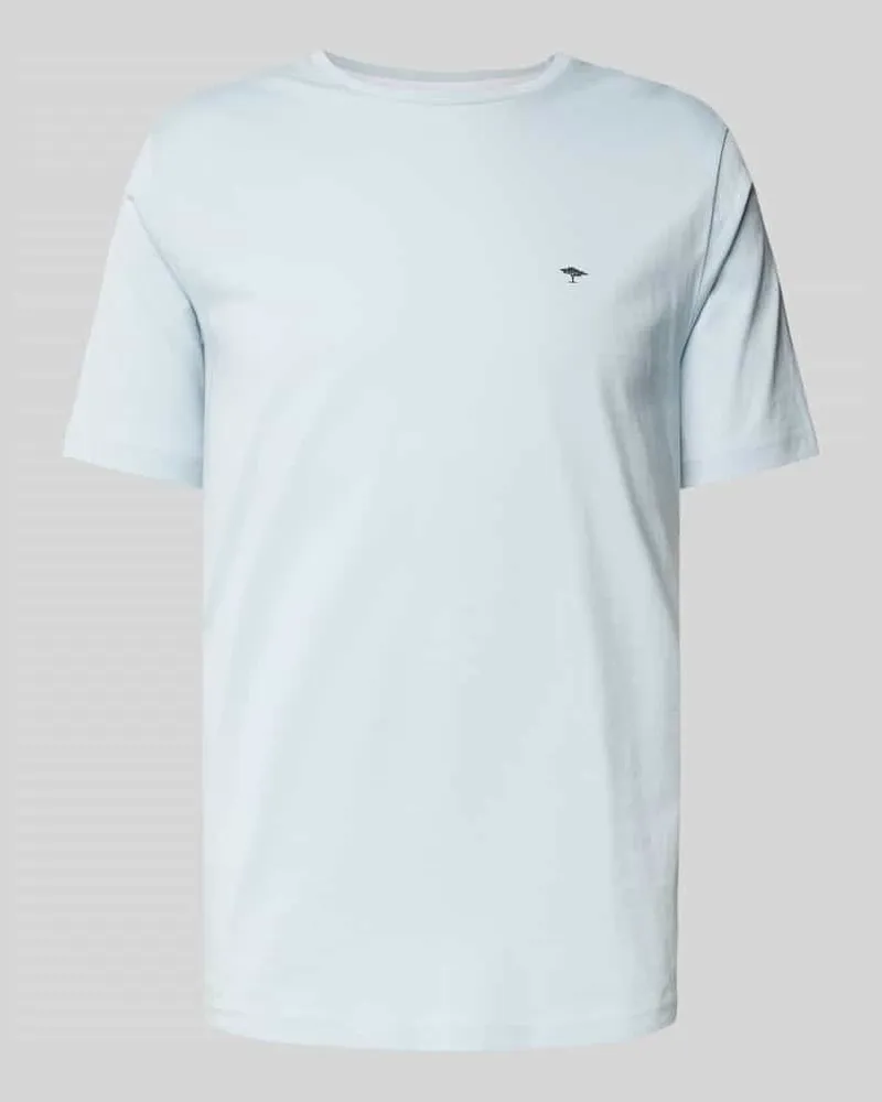 Fynch-Hatton T-Shirt mit Logo-Stitching Hellblau