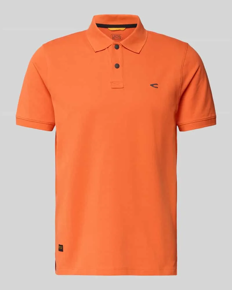 Camel Active Regular Fit Poloshirt in unifarbenem Design Orange