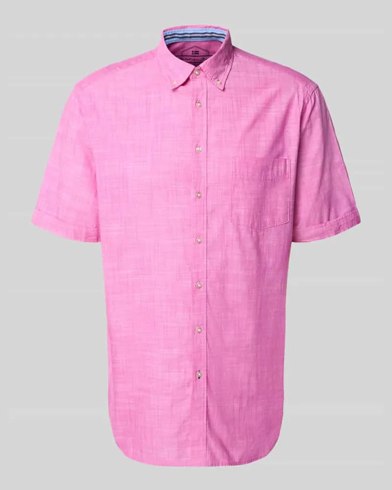 Christian Berg Regular Fit Freizeithemd mit Button-Down-Kragen 