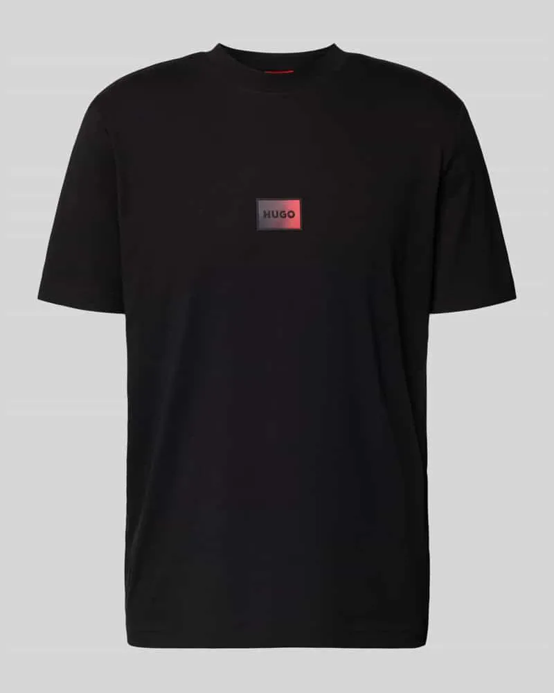 HUGO BOSS Regular Fit T-Shirt aus reiner Baumwolle Modell 'DANOTIE Black