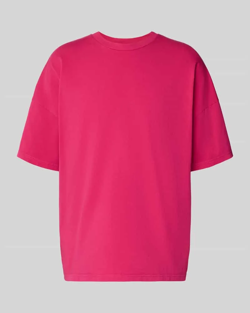 American Vintage T-Shirt mit geripptem Rundhalsausschnitt Modell 'FIZVALLEY Altrosa