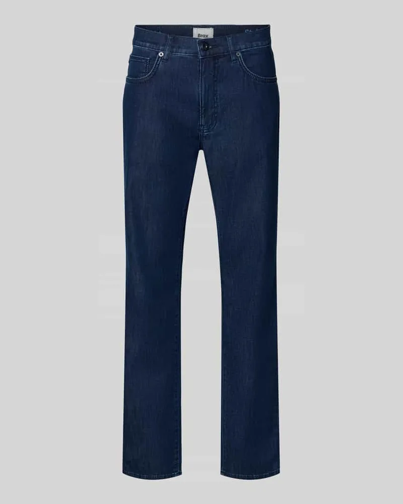 Brax Regular Fit Jeans im Used-Look Modell 'Cadiz Dunkelblau