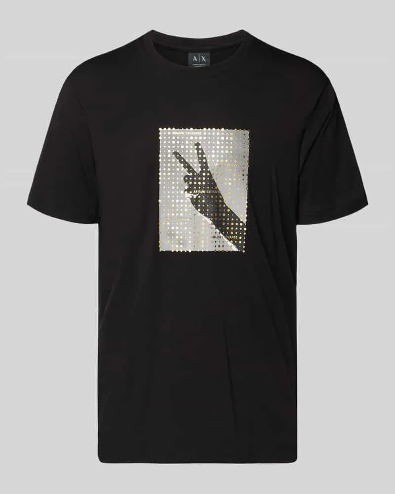 Armani Exchange T-Shirt mit Motiv-Print Black