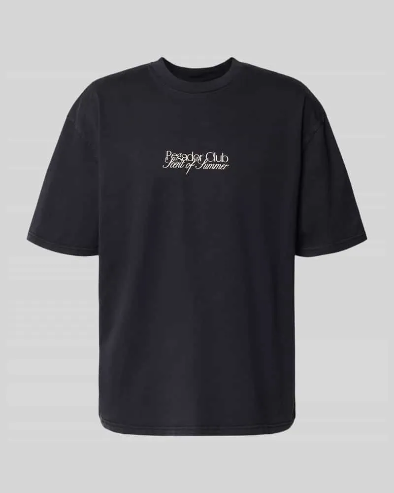 PEGADOR Oversized T-Shirt mit Label- und Statement-Print Modell 'Ramon 