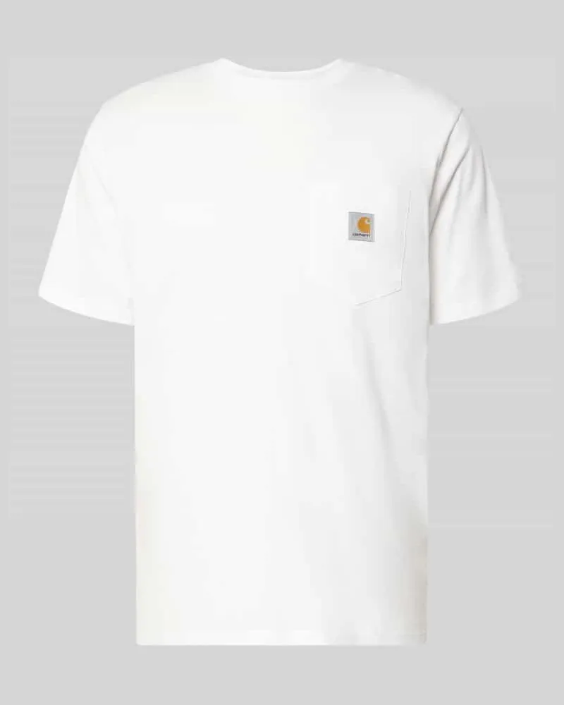 Carhartt WIP Regular Fit T-Shirt mit Logo-Patch Weiss