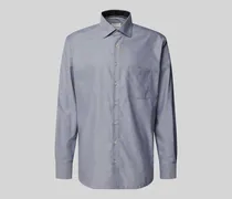 Regular Fit Businesshemd aus Baumwolle mit Kentkragen