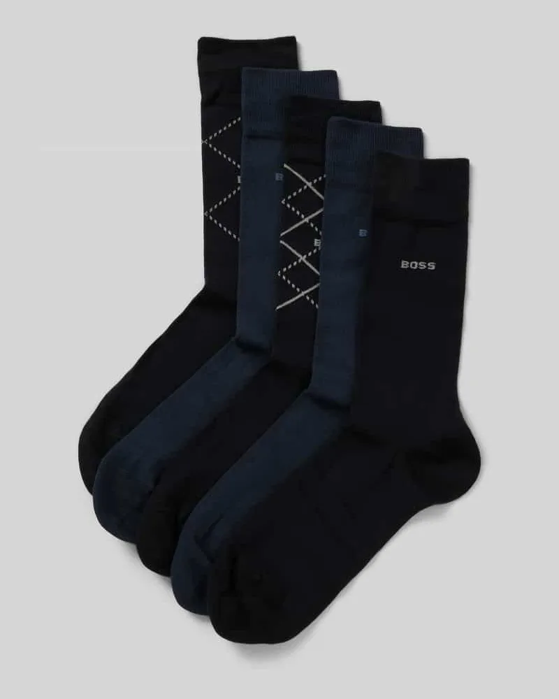 HUGO BOSS Socken aus Baumwoll-Mix im 5er-Pack Marine